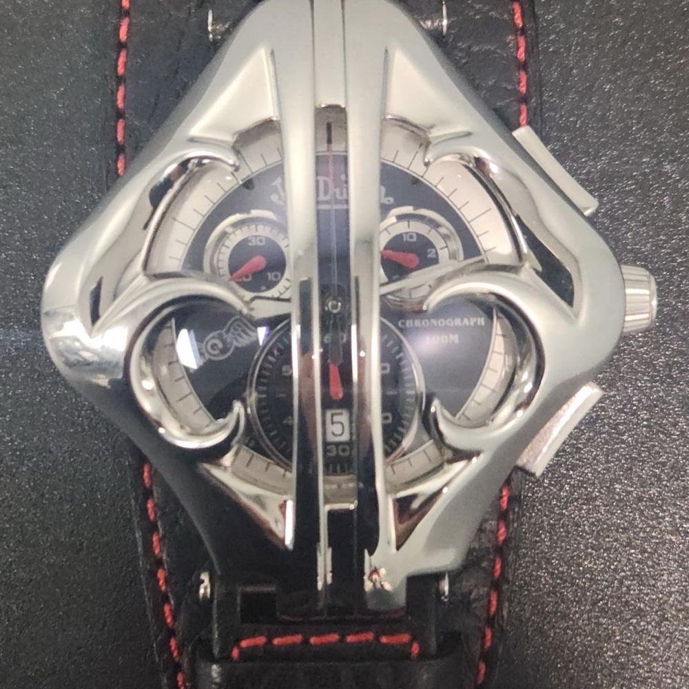 Von Dutch Kobra Swiss Made Chronograph Watch Rare Stainless Steel